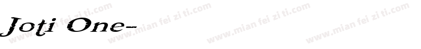 Joti One字体转换